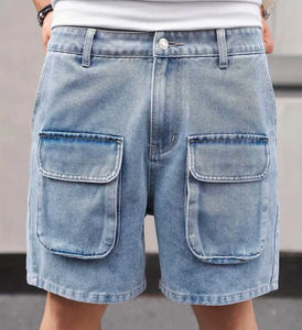 Vente en gros, meilleure vente, short en denim 100% coton de qualité supérieure pour hommes avec plusieurs poches, short en jean de coupe ample - Product Image 1