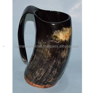 Viking Authentique Chope à Bière Médiévale 1 Pièce Tasse à Corne à Boire avec Sac Cadeau en Toile de Jute Style Vintage Contact Alimentaire Sûr - Product Image 2