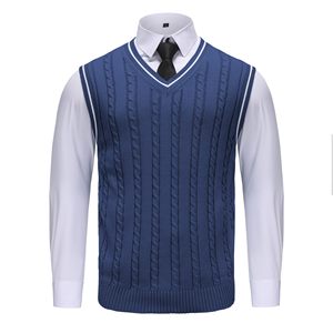 Pull en maille de luxe 2025 pour homme, coupe ajustée, infroissable, anti-rétrécissement, respirant, en laine/polyester, haut de gamme, confortable et polyvalent - Product Image 1