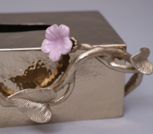 Porte-serviettes Floral Savvy Porte-serviettes décoratif Porte-serviettes de table moderne Porte-mouchoirs Home Office Accessoires de table à manger - Product Image 6