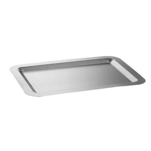 Bandeja de servicio decorativa de acero brillante rectangular de metal hecha de acero inoxidable de alta calidad para la decoración del hogar y el hotel - Product Image 6