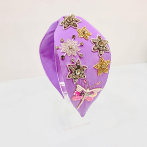 Diadema elegante hecha a mano con cuentas para mujeres y niñas, diadema colorida a la moda, elegante, cómoda, moderna, perfecta para uso diario - Product Image 2