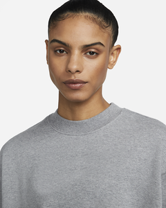 Sudadera Deportiva Gris con Capucha, Manga Caída, Bordado con Pedrería y Técnicas de Lavado para Mujer, Talla Grande, Invierno 2026 - Product Image 3