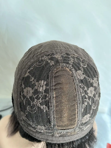 Perruque de cheveux chinois vierges de couleur naturelle en vrac droite sans colle de luxe produits de soin en gros avec dentelle transparente - Product Image 6