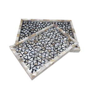 Bandeja para servir de diseño fabuloso en madera y madre de perla Vajilla DE TRABAJO Chocolates Bandeja para aperitivos a la venta - Product Image 4