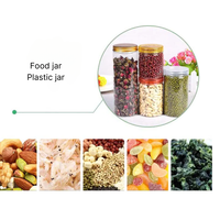 Bocaux alimentaires Manufacture du Vietnam Conteneur de stockage d'aliments secs en plastique transparent Distributeur de cuisine en PET durable pour céréales Pots de haricots de riz