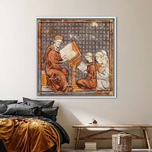 Impression sur toile élégante du Moyen Âge et de la Renaissance - Œuvre d'art intemporelle, encadrée en blanc - Product Image 1