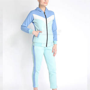 2025 meilleure qualité à la mode vêtements décontractés femmes survêtement pour adultes manches longues femmes fermeture éclair survêtement - Product Image 3