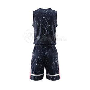 Ensemble d'uniformes de basket-ball personnalisés pour hommes, maillot sans manches et short, kit de vêtements de sport d'équipe, uniforme de basket-ball pour hommes - Product Image 2