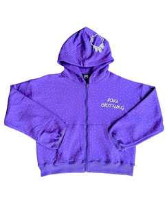 Vente en gros de sweats à capuche zippés pour hommes avec strass, 100% coton molletonné, style vintage, broderie vieillie, effet délavé à l'acide, pour l'hiver - Product Image 6