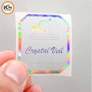 Premium Custom Waterproof Durable Holographic Label <b>Stickers</b> | UV Coated Aluminum Foil Material Die Cut Color Printed Packaging - Product Image 5