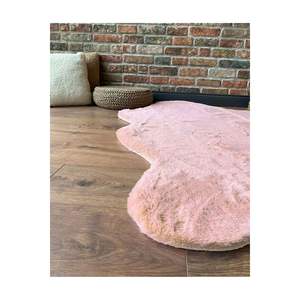 Tapis de cuisine de la série Puff de tapis en peluche de peau douce asymétrique - Product Image 2