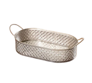 High-End Handmade Aluminum Metal Serving <b>Bowls</b> & Trays Oval Shape for Party Serving Fruits Dry Fruits <b>Desserts</b> - Product Image 1