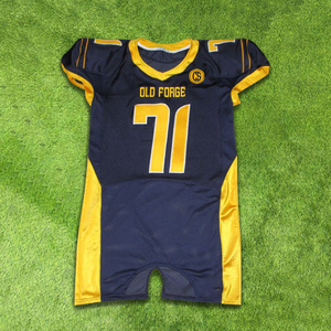 Camiseta de fútbol americano de poliéster transpirable aparejo sarga bordado técnica de sublimación corta líder de Pakistán - Product Image 2