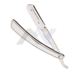 Maquinilla de afeitar recta, cerradura oscilante, la mejor calidad, shavatte, salón de barbería, corte de garganta, maquinilla de afeitar, logotipo personalizado, acero inoxidable, Pakistán - Product Image 1