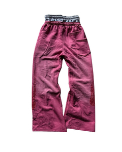 Pantalons à double taille pour hommes personnalisés, style Y2k, streetwear, évasés, empilés, délavés à l'acide, amples, à double taille - Product Image 4