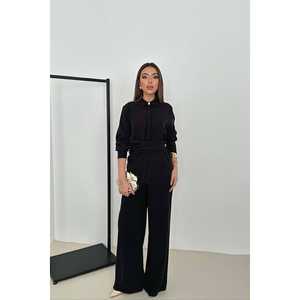 Conjunto de Traje de Dos Piezas Negro para Mujer al por Mayor - Product Image 4