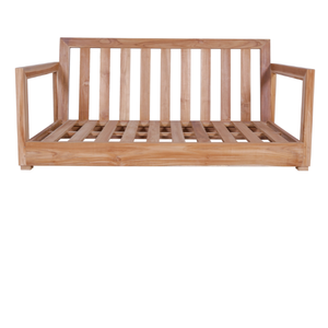 Sofá de exterior de doble Plaza para decoración del hogar en madera de teca sólida de estilo moderno con decoración de muebles duradera y fuerte - Product Image 5