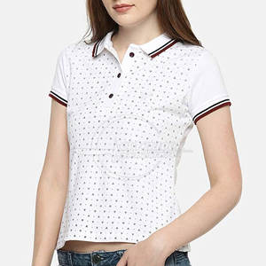 Polo de mujer de talla grande personalizado ropa de calle Último precio bajo Polo de mujer con logotipo personalizado OEM - Product Image 3