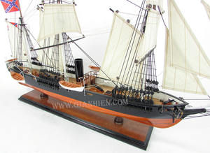 Gia Nhien Manufacturer's Custom Design ALABAMA MODEL TALL SHIP High Quality Wood <b>Decoration</b> with Home Painting Low MOQ - Product Image 4