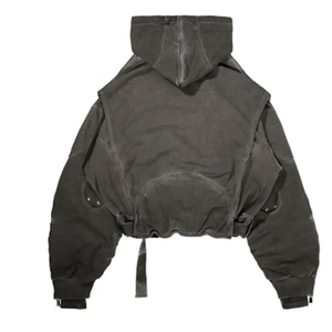 เสื้อมีฮู้ดสำหรับผู้ชายและ2025ใหม่ล่าสุดเสื้อครอปแบบมีฮู้ดใส่ได้ทั้งชายและหญิงผ้าคอตตอนฟอกกรดมีฮู้ดแฟชั่นล่าสุด - Product Image 6