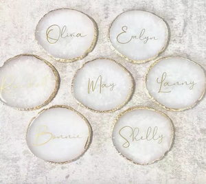 Sous-verres modernes faits à la main en résine époxy, modèle de tasse, design floral, forme personnalisée, souvenirs pour boissons, artisanat Tayyab - Product Image 1