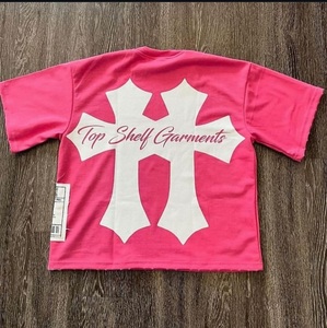 เสื้อยืดผ้าฝ้าย100% โอเวอร์ไซซ์สำหรับผู้ชายเสื้อสไตล์สตรีทแวร์คล้องไหล่คุณภาพพรีเมียมพิมพ์ลายหน้าจอทึบคอกลมเปล่าถัก - Product Image 2