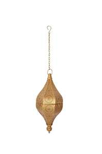 Lanternes à bougies en métal décoratives pour la décoration de festivals, lanterne dorée faite à la main suspendue. - Product Image 3