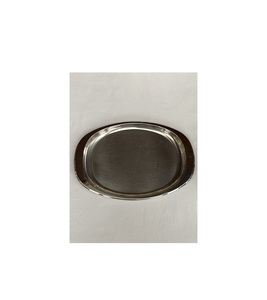 Round stainless steel serving tray designed with <b>mirror</b> polish finish suitable for snacks drinks fruits serving - Product Image 5