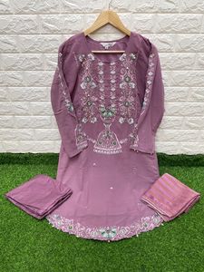 Designer Stylish Tunic Embrdry With Back Handwork Stylish Pattern in Sleeve With Attractive Neck With Handwork in <b>Kurti</b> - Product Image 4