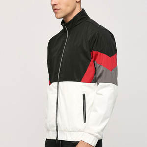 Bloc de couleur matériau à séchage rapide fait couleur bloqué hommes vestes à la mode à la mode couleur bloqué hommes vestes - Product Image 3