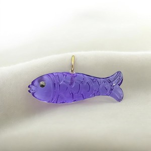 Breloques en forme de poisson sculptées, boucle de 5 mm, plaqué or, argent 925, breloques en forme de poisson, 21x11 mm, pendentifs sculptés en forme de poisson, vente en gros, fournisseurs de breloques - Product Image 2