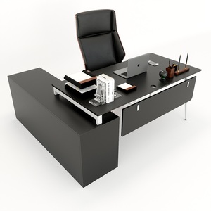 Escritorio Ejecutivo Modular de Lujo Contemporáneo 180x160cm HBCO022 Sistema CONE Patas de Acero Independiente Requiere Montaje para Oficina - Product Image 3