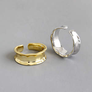 Bague audacieuse VIANRLA plaquée or 18 carats en argent sterling 925, style chiffres épais, tendance et élégante, incrustée, cadeau idéal - Product Image 5