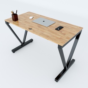 โต๊ะทำงานไม้จริงสไตล์มินิมอล VConcept ขนาด 120x60 ซม. พร้อมขาเหล็ก - Product Image 1