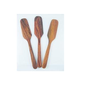 Juego de cuchara de madera pulida con espejo hecho a mano indio para decoración de cocina y servicio de fiesta - Product Image 1