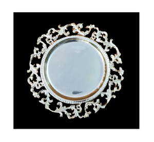 Placa de cargador de metal de diseño maravilloso, Plata pulida de calidad superior debajo de la placa para uso en eventos de boda - Product Image 2