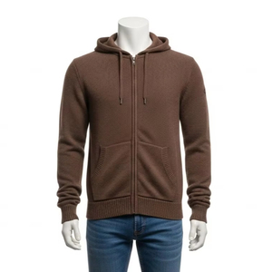 Sweats à capuche en tricot zippés avec tissu à séchage rapide pour hommes et femmes, confortables, respirants, idéaux pour les vêtements de sport et les vêtements décontractés - Product Image 1