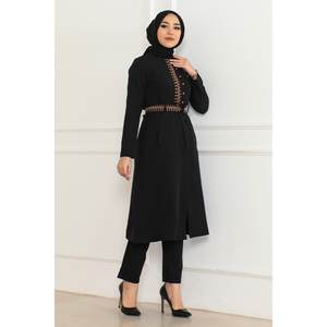 ชุดเดรสปักลายสำหรับผู้หญิง รุ่นลำลอง 6145 สีดำ ทรงปกติ ไซส์ XS ถึง 5XL สำหรับใส่ทำงานในฤดูร้อน - Product Image 3