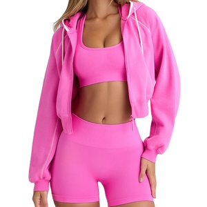 ชุดเสื้อมีฮู้ดแบบซิปสำหรับผู้หญิงชุดเสื้อครอปแบบ2026 - Product Image 2