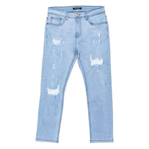 กางเกงยีนส์ผู้ชายทรงตรงสไตล์วินเทจซักได้แนวสตรีท - Product Image 1