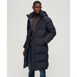 Abrigo largo de invierno informal de alta calidad para hombre, chaqueta acolchada transpirable con cuello levantado, acolchado de algodón a la moda, fino pero cálido - Product Image 1