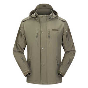 Veste softshell imperméable bon marché pour hommes, doublée polaire et imperméable de couleur, avec logo, pour sport de plein air unisexe. - Product Image 2