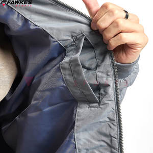 Ropa de hombre personalizada, chaqueta de bombardero, chaqueta negra de moda a prueba de viento, ropa exterior informal, chaqueta de bombardero para hombre - Product Image 4