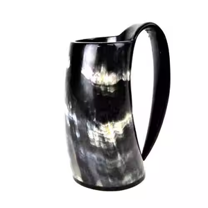 Taza de cuerno vikingo con mango grande, cuerno para beber, artesanía, café, bebida, cóctel, taza de cerveza, artesanía de media luna - Product Image 2