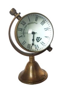 นาฬิกาตั้งโต๊ะโลหะตัวเลขโรมันสไตล์โบราณสำหรับตกแต่งบ้านและสำนักงาน - Product Image 4