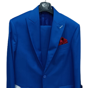 ชุดสูทธุรกิจของผู้ชายทำจากผ้าขนสัตว์100% พรีเมี่ยมกางเกง MTM มีซิปกระดุมแถวเดียวด้านหน้าระบายอากาศได้ดีกันลมป้องกันไฟฟ้าสถิตย์ - Product Image 1