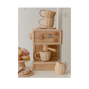High Quality Rattan Barista <b>Coffee</b> <b>Machine</b> Educational <b>Toy</b> for Kids Vietnam Supplier-wholesale Little <b>Coffee</b> Maker Furniture - Product Image 4