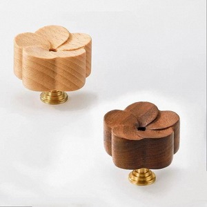 Boutons en bois rustiques modernes poignées de porte en marbre de luxe vintage vente en gros pour commode armoire cuisine meubles décoratifs - Product Image 6