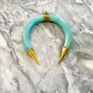 จี้รูปกระดูกควายและกระดูกวัวขัดเงาตามธรรมชาติสไตล์รักสีขาวและดำโดยงานฝีมือ HF - Product Image 5